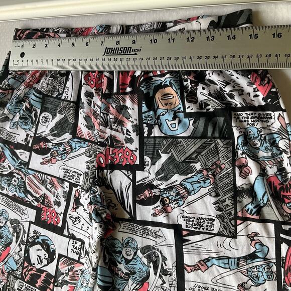 Marvel Women’s Elastic Waist Casual Long Pants size M,Gray & Red,Captain America - Picture 2 of 6